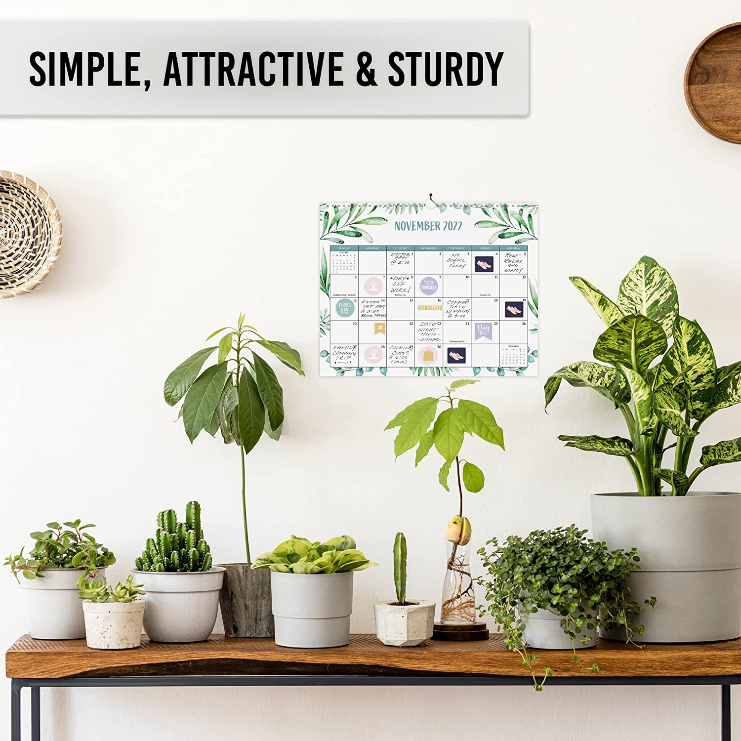 Aesthetic Greenery 2023 Wall Calendar - The Perfect Calendar for Easy Planning - Beautiful Calendar Decor to Enhance Your Kitchen or Office - Image 2